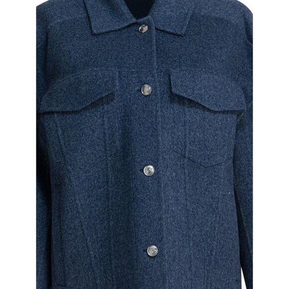 Max Mara Sportmax Wool Overshirt Jacket tag size 42 Women - Picture 3 of 4